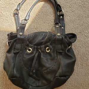 Black Leather Shoulder Bag